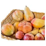 K - Marble Fruit Collection from Spain in Wicker Basket