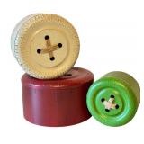 LR - Set of 3 Decorative Nesting Boxes with Button Lids