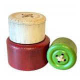 LR - Set of 3 Decorative Nesting Boxes with Button Lids