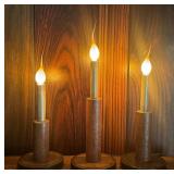 LL - Vintage Style Set of 3 Electric Candlestick LampsÂ 