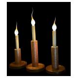 LL - Vintage Style Set of 3 Electric Candlestick LampsÂ 