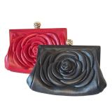 K - Brighton Rose Embossed Clutch Purses Set of 2 with Chains