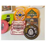 E - Beer Bucket Set with Bar Coasters and Metal Ice Pail