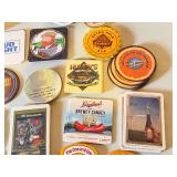 E - Beer Bucket Set with Bar Coasters and Metal Ice Pail