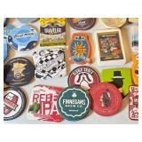 E - Beer Bucket Set with Bar Coasters and Metal Ice Pail
