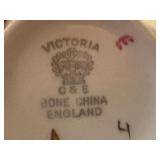 Collection of 3 English Teapots, 4 Bone China Cup and Saucer Sets, and 5 Teapot Print Placemats