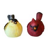 LL - Decorative Rooster Tray with 4 Resin Bird Figures and Tulip Arrangements