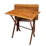 LL - Set of 4 Wood Folding TV Trays