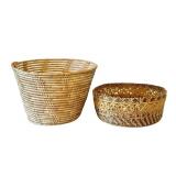 Set of 2 Vintage Â and Antique Woven Baskets