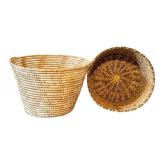 Set of 2 Vintage Â and Antique Woven Baskets