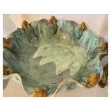 Whimsical Home Decor: Frog Theme Pier 1 Pottery Bowls, Artisan Vase, Bunny Lantern, Set of 4 Salad PlatesÂ 