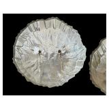 LL - Pair of Hoya Crystal Iceberg Pattern Serving Bowls 9.5 Inch