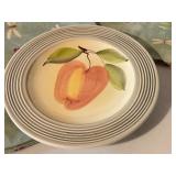 LL - Floral Dinnerware Collection with Plates, Hand-Painted Glasses, and 6 Placemats
