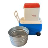 LL - Ice Chest Cooler, Gott Tote 22, and 17 Inch Metal Bucket Set