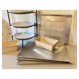 LL - Assorted Bakeware Collection with 4 Cookie Sheets, Bread Pans, Serving Platter, and Glass Measuring Cup