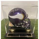 Chris Carter autographed mini helmet