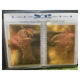 1998 MLB Postal Set of Mark McGwire and Sammy Sosa 22kt Gold Baseball Cards