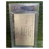 2010 "In Memory Of"  Joe Sewell Authentic Auto PSA/DNA