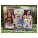 2009 Upper Deck Dual Game Materials Jersey John Sockton & Deron Williams