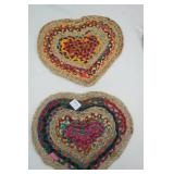 NEW (2ct) Braided Hearts 17"x15"
