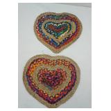 NEW (2ct) Braided Hearts 17"x15"