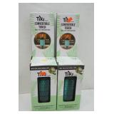 NEW (2ct) Convertible Tiki Torches (glass with metal poles)