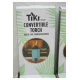 NEW (2ct) Convertible Tiki Torches (glass with metal poles)