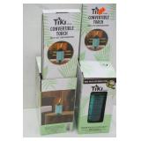 NEW (2ct) Convertible Tiki Torches (glass with metal poles)