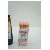 Low-Splash Bleach 121 Fl oz, 4pc Scrubbers & Sponge Set, Glad Drawstring Trash Bags 34ct 4 gallon-Cherry Blossom