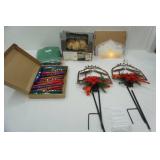 Christmas Decor & Novelty Pens Lot