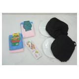 Picnic Crock Pot Holders (2 Sets) Fresh Vegetable Pouches (4ct) & Lemon Squeezer