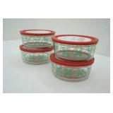 NEW (4ct) Pyrex Bowls with Lids (7 cup capacity)