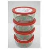 NEW (4ct) Pyrex Bowls with Lids (7 cup capacity)