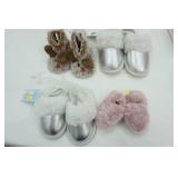 4 Pair of Little Kid & Toddler Slippers