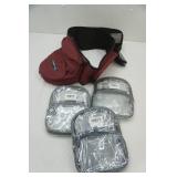 Baby Hip Carrier & 3 Clear Stadium Backpacks, Assortment of Small Bags