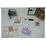 (2ct) Storybook Cosmetics Sets, Blink Lashes, Lip Scrub, Silicone Sponge, Makeup Bag, Covergirl Lipstick