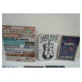 Metal Signs (Restroom) and Other Decor