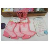LED Votive Candles, Cowboy Boot Can Koozie Necklaces, hardware