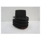 Classic black felt top hat