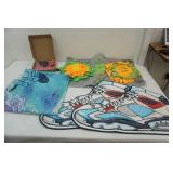 Tennis Shoe Rugs (2ct) Silicone Bakeware, Sea Turtle Beach Blanket, Fleece Sensory Flower