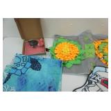 Tennis Shoe Rugs (2ct) Silicone Bakeware, Sea Turtle Beach Blanket, Fleece Sensory Flower