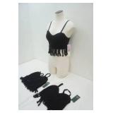 (3ct) Knitted Crop Tops. Black. Wild Fable
