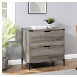 NEW - Walker Edison Modern Industrial 2-Drawer File Cabinet - MSRP $299