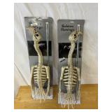 (2) Skeleton Flamingo Yard Decoration