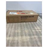 Simple Project 12 in. W x 24 in. H x 4 in. D Stainless Steel Double Shelf Bathroom Shower Niche in Matte Black