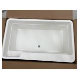 BigTub Utilatub Combo 40 in. x 24 in. 33 in. Polypropylene Floor Mount Utility Tub with Pull-Out Faucet in White