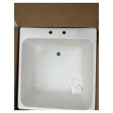 MUSTEE Utilatub 20 Gallon 23 in. x 25 in. Freestanding Laundry/Utility Sink in white