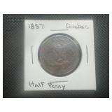1837 Quebec Half Penny