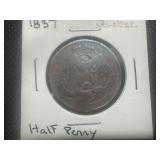 1837 Quebec Half Penny