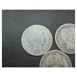 (3) Barber Half Dollars